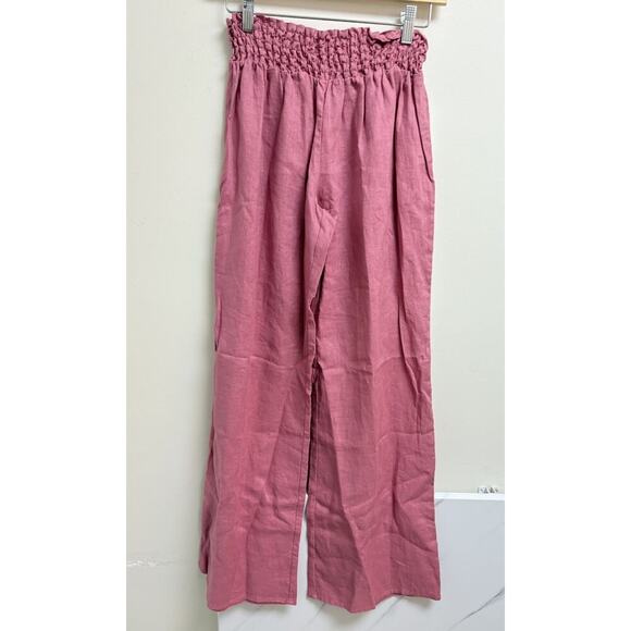 Johnny Was 4 Love & Liberty Women Pants Linen Elastic Waist Size Small Primrose - Picture 1 of 3